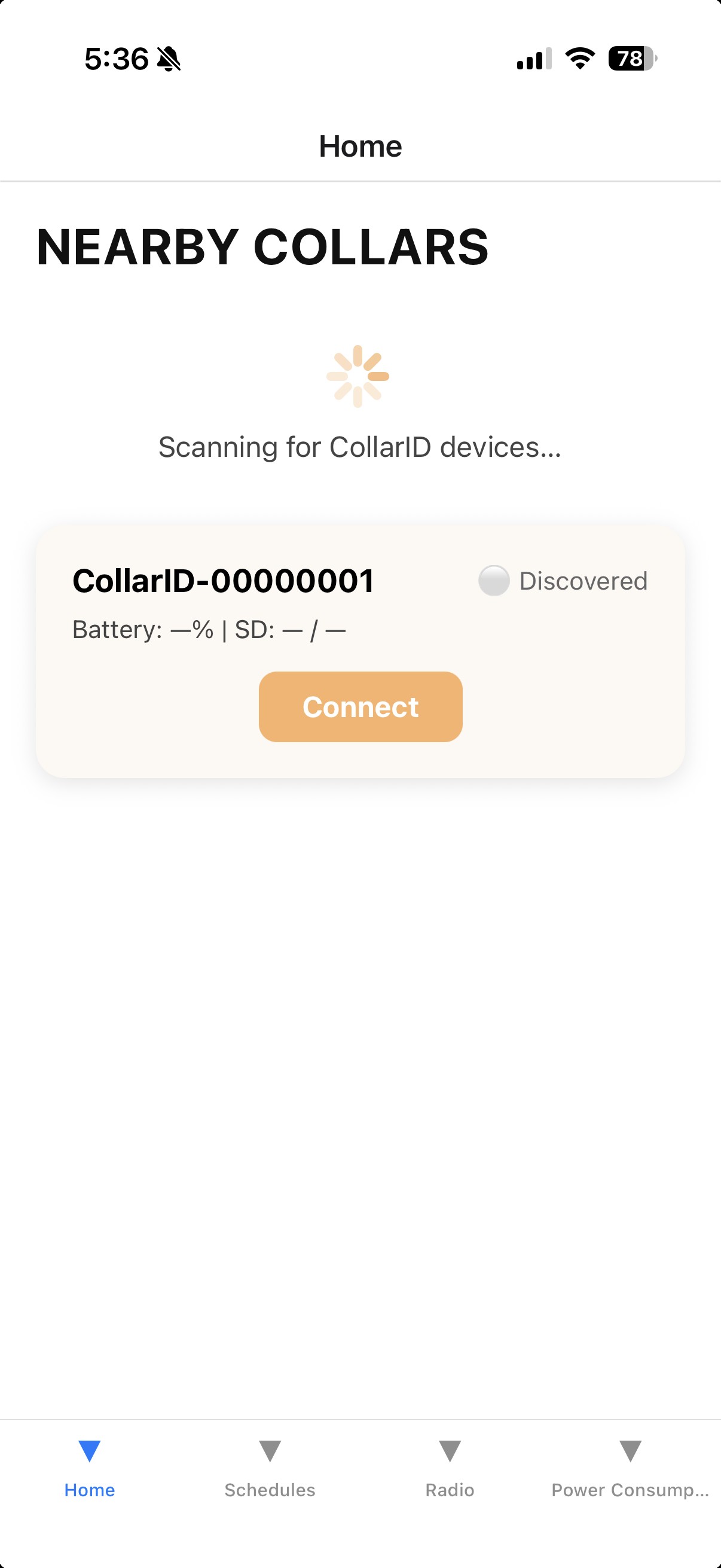 iOS app scanning for advertising BLE devices